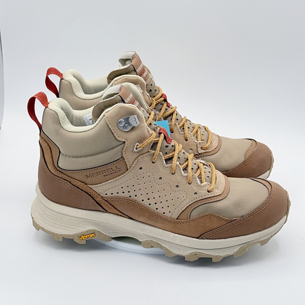 Merrell Speed Solo Mid Waterproof Hike Trail Boot Size 11 Women Tobacco/Gold NEW